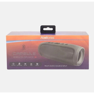 Acellories Capsule Bluetooth/Wireless Power Bank Speaker•Black• New